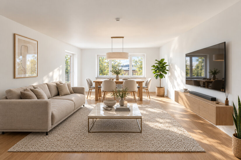 Wohnzimmer (Möbel: KI)