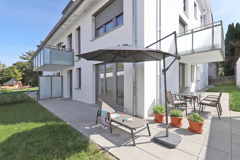 Visualisierung: Sonnige Süd-West Terrasse & Garten Kopie